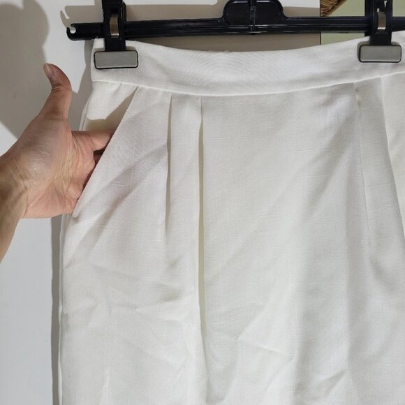 Vintage 1980s Koret white single breasted blazer suit skirt set small medium - Picture 13 of 15